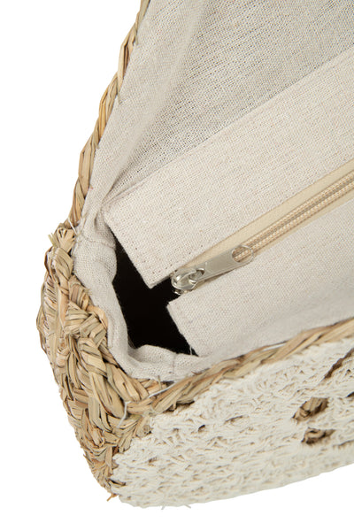Runde Strandtasche Seegras handgewebte Sommertasche