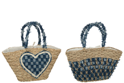 maritime strandtasche set seegras