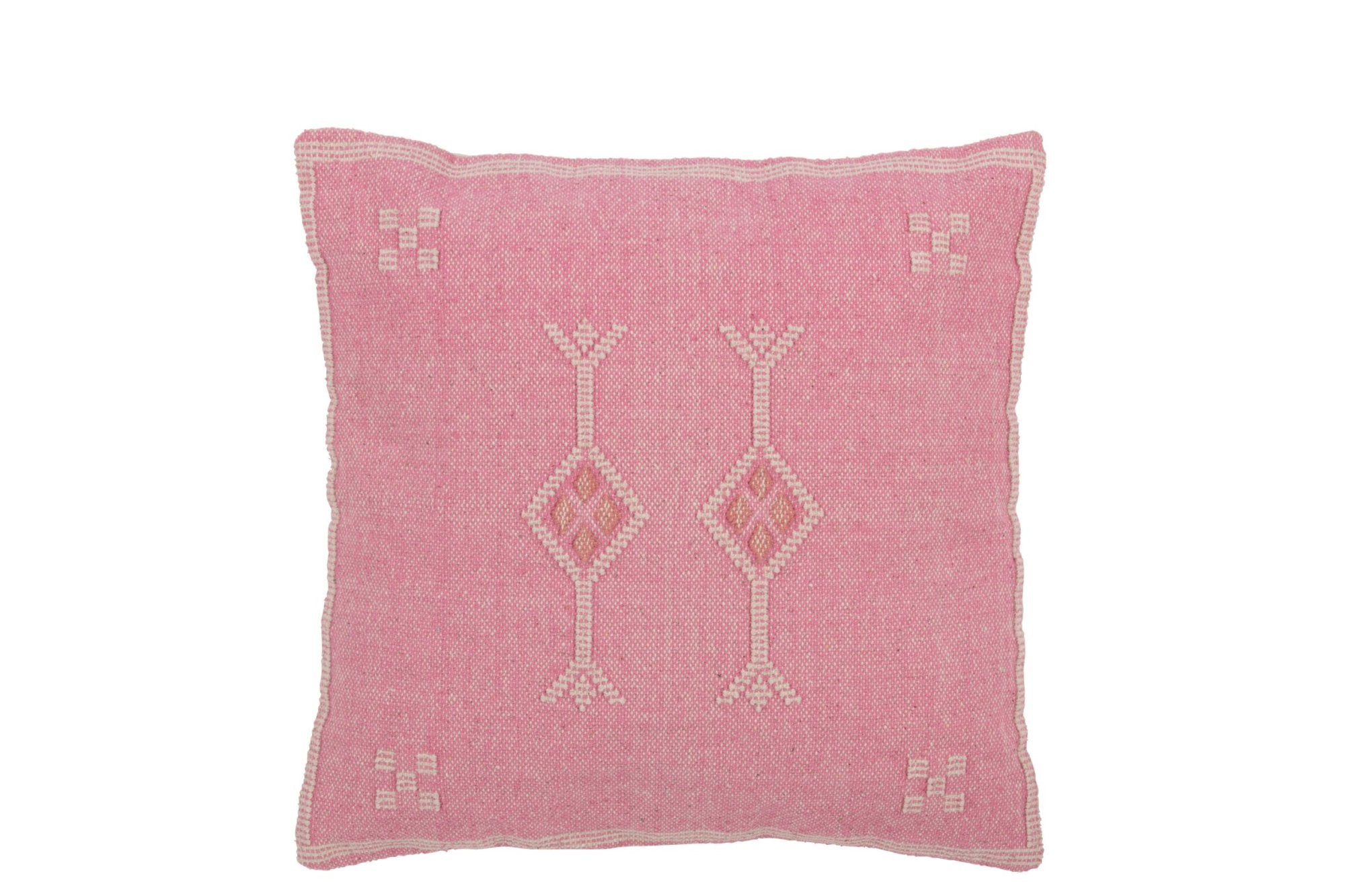 Dekokissen mit Diamant- und Pfeilmuster in Rosa