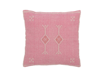 Dekokissen mit Diamant- und Pfeilmuster in Rosa