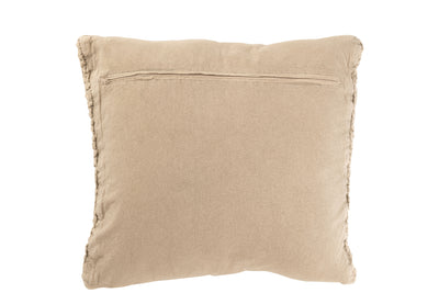 boho strickkissen beige