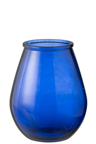 Glasvase Egg Blau 35,5 cm