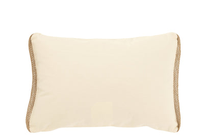 Maritimes Baumwollkissen Creme Beige