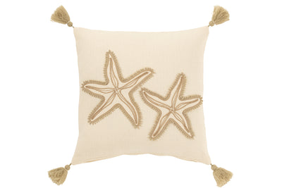 seestern kissen beige
