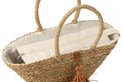 boho strandtasche raffia natur braun sommer