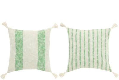 boho kissen weiss gruen 50x30 cm