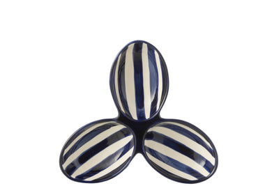 Coupe apéritif Granada Trèfle, Blanc/Bleu cobalt