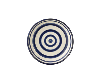 Coque Granada à rayures, blanc/bleu cobalt (M)