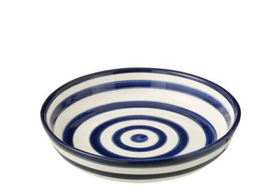Coque Granada à rayures, blanc/bleu cobalt (M)