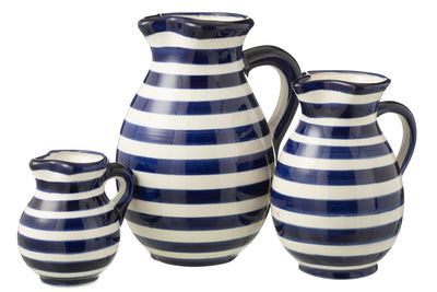 Mediterrane Keramikkaraffe Streifen