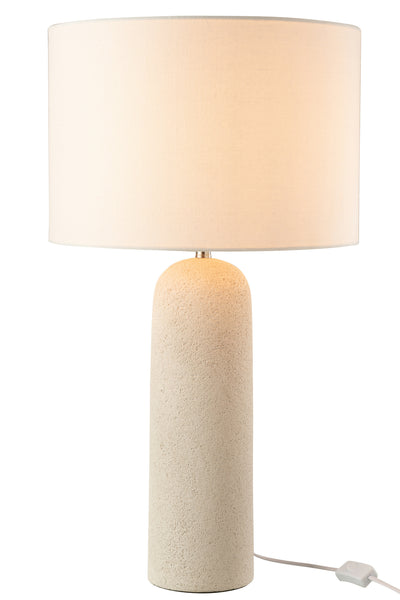 Tischlampe Isla – Keramiklampe in Natur/Weiß