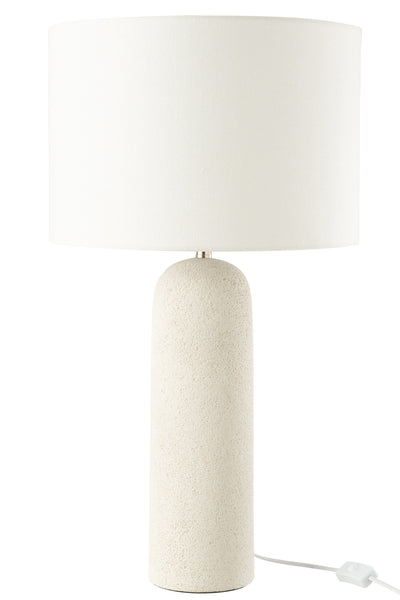 Tischlampe Isla – Keramiklampe in Natur/Weiß