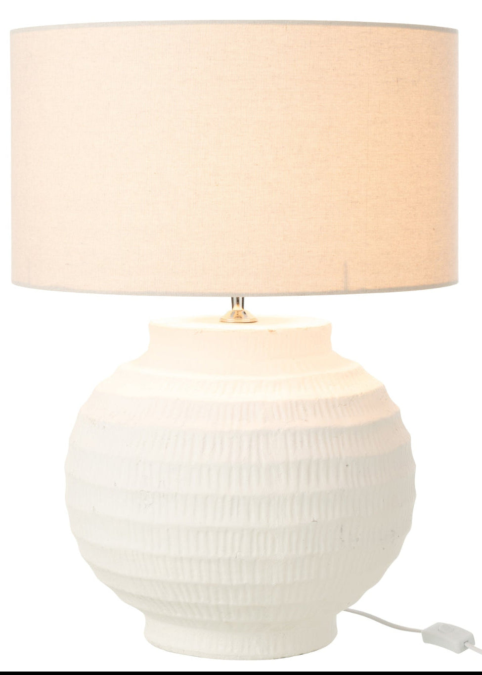Lámpara de mesa de terracota – blanca