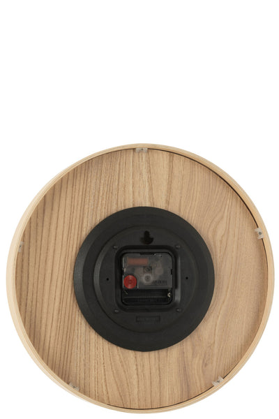 Dekorative Holzwanduhr in natürlicher Optik