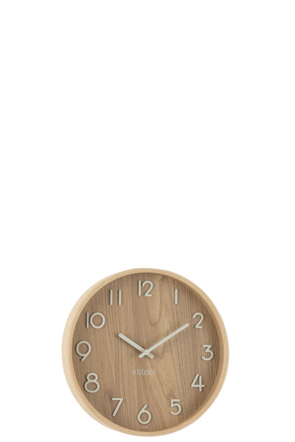 Wanduhr aus Holz Natur