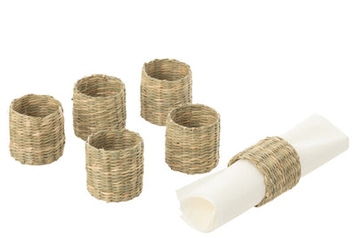 Serviettenringe aus Seegras Natur (6er Set)