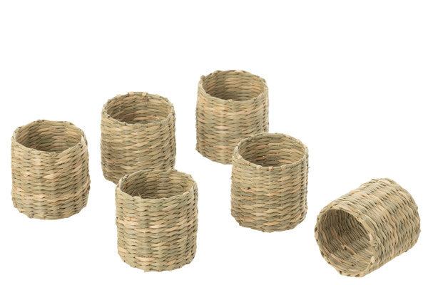 Serviettenringe aus Seegras Natur (6er Set)