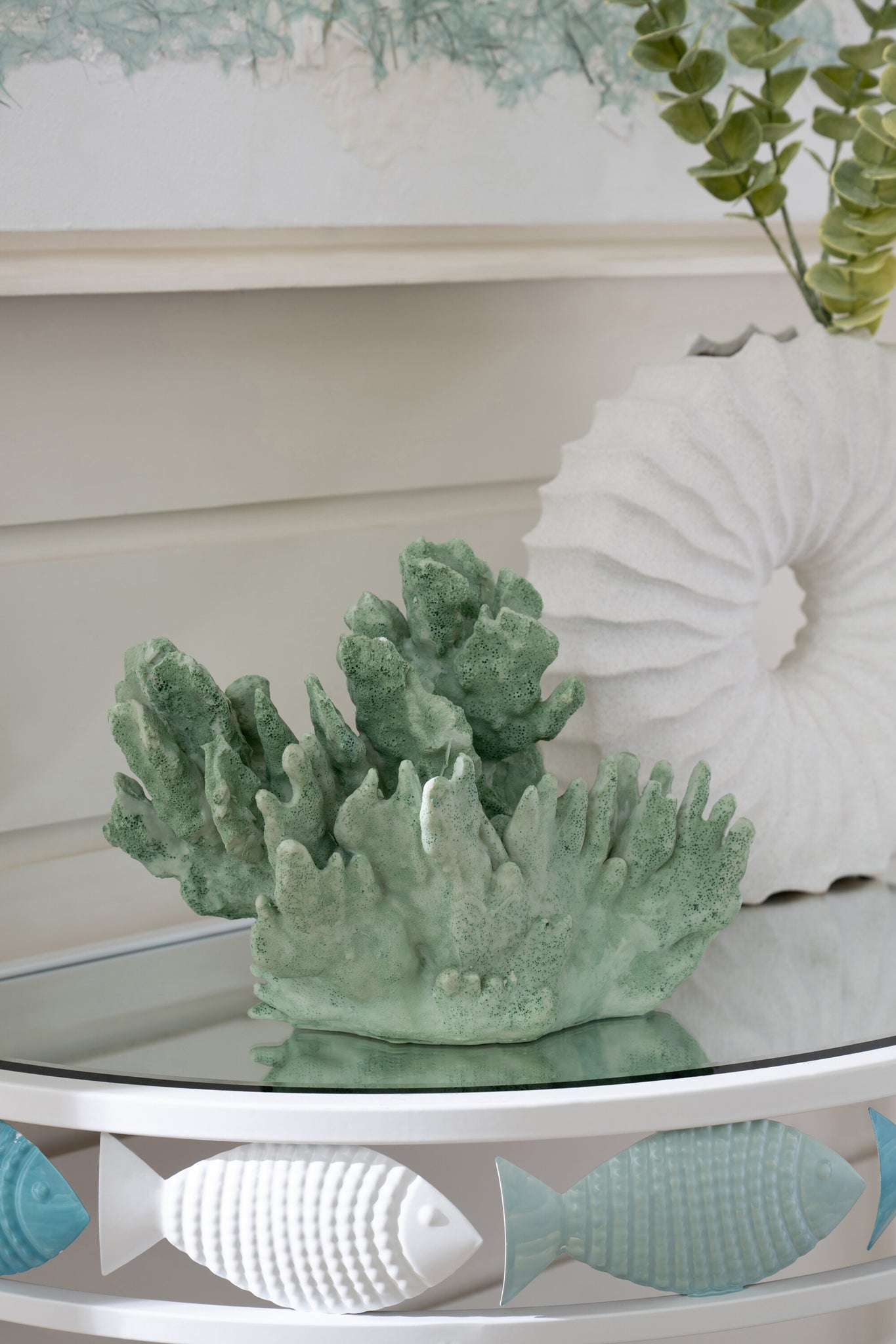 Korallen ``Varques´´ aus Polyresin – Mintgrün (Groß)