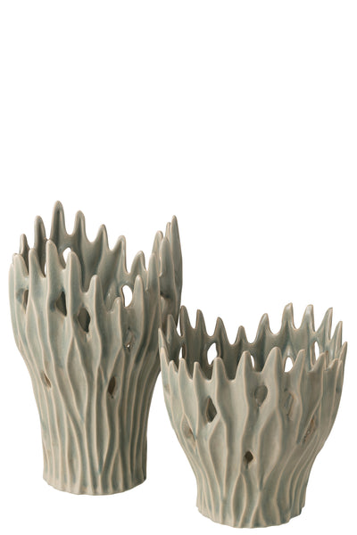 Vase ``Salines´´ Porzellan Hellblau Groß