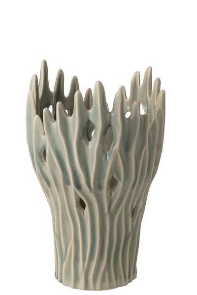 Vase ``Salines´´ Porzellan Hellblau Groß