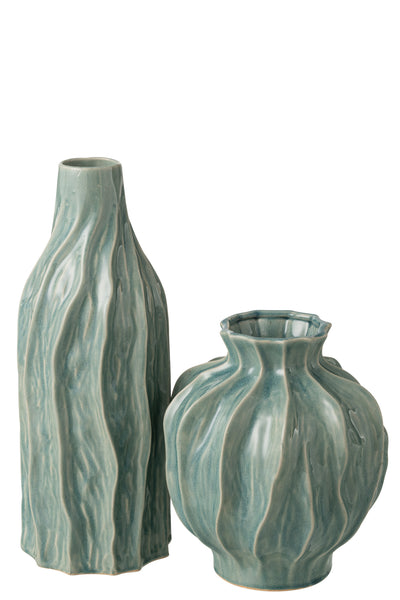 Vase ``Salines´´ Porzellan Blau