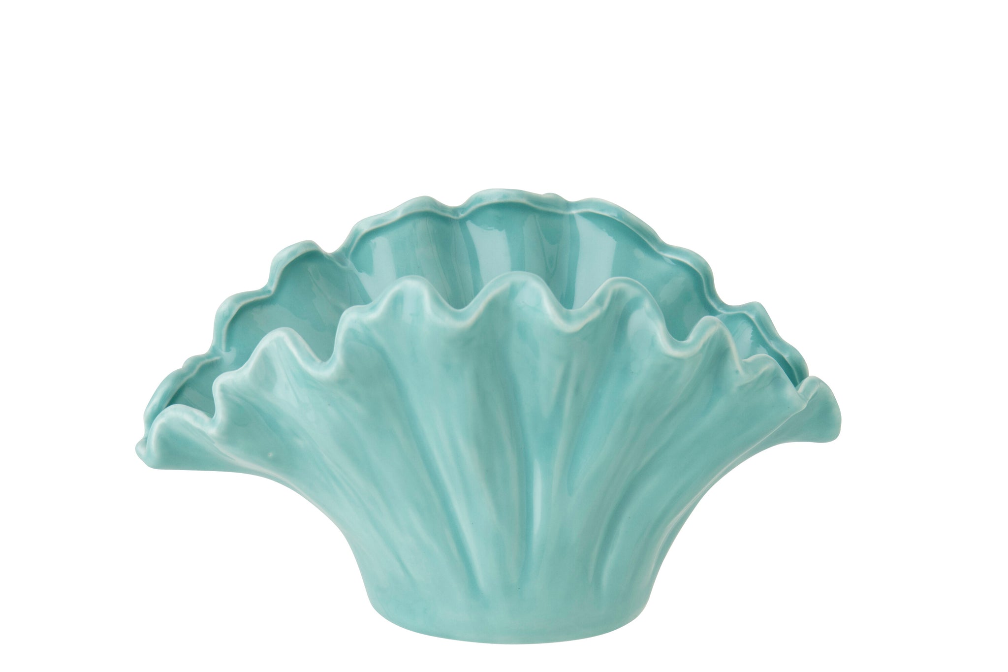 vase muschel grün porzellan klein