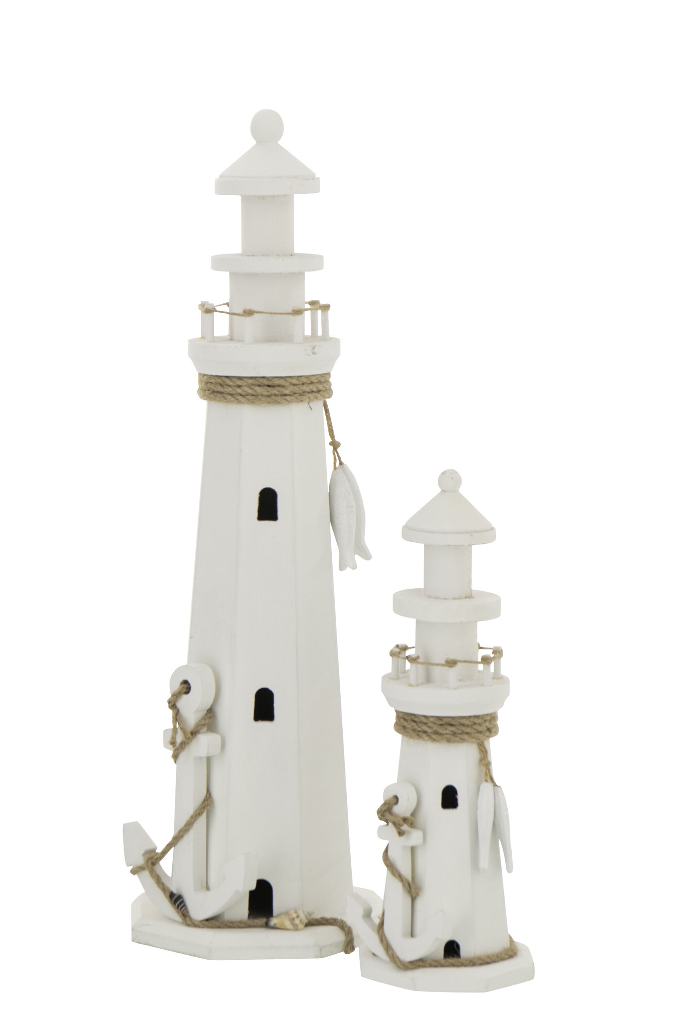 Dekorativer Leuchtturm – Weiß (L)
