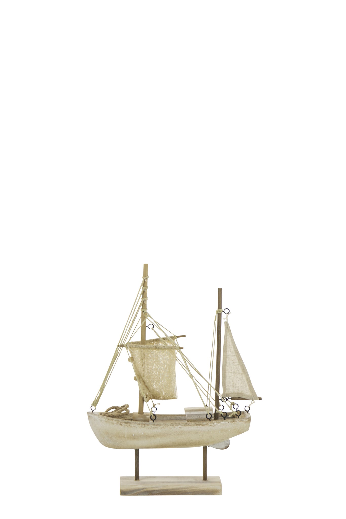 Segelboot Deko Weiß Natur
