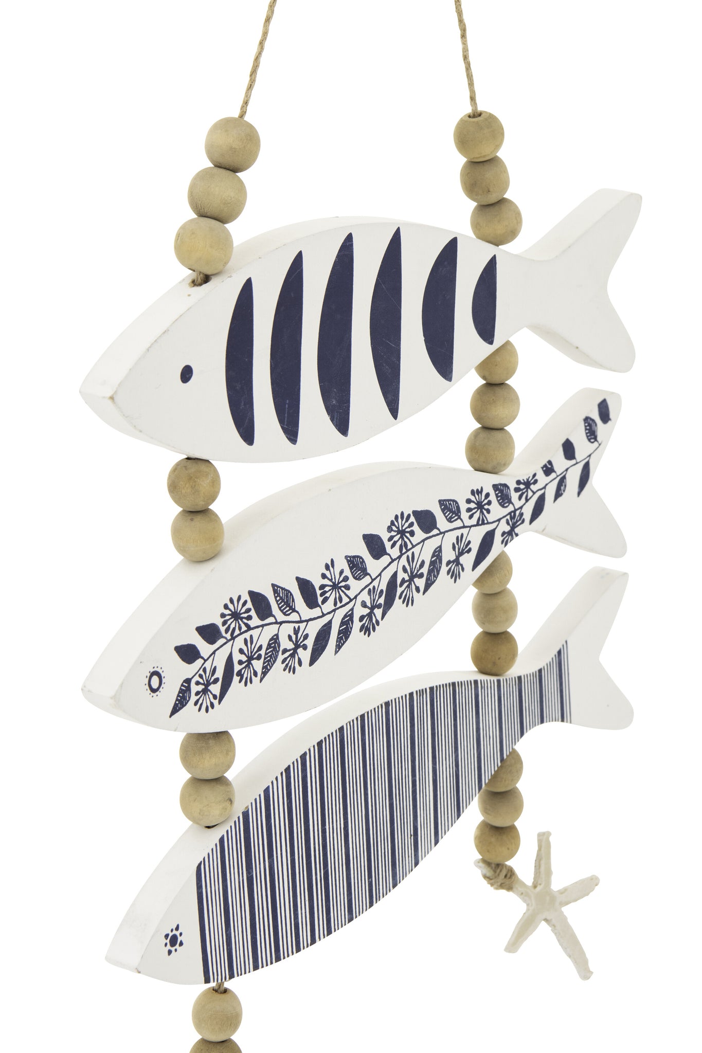 Maritime Fischdeko zum Aufhängen Blau Weiß

