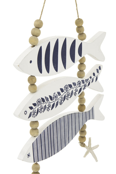 Maritime Fischdeko zum Aufhängen Blau Weiß
