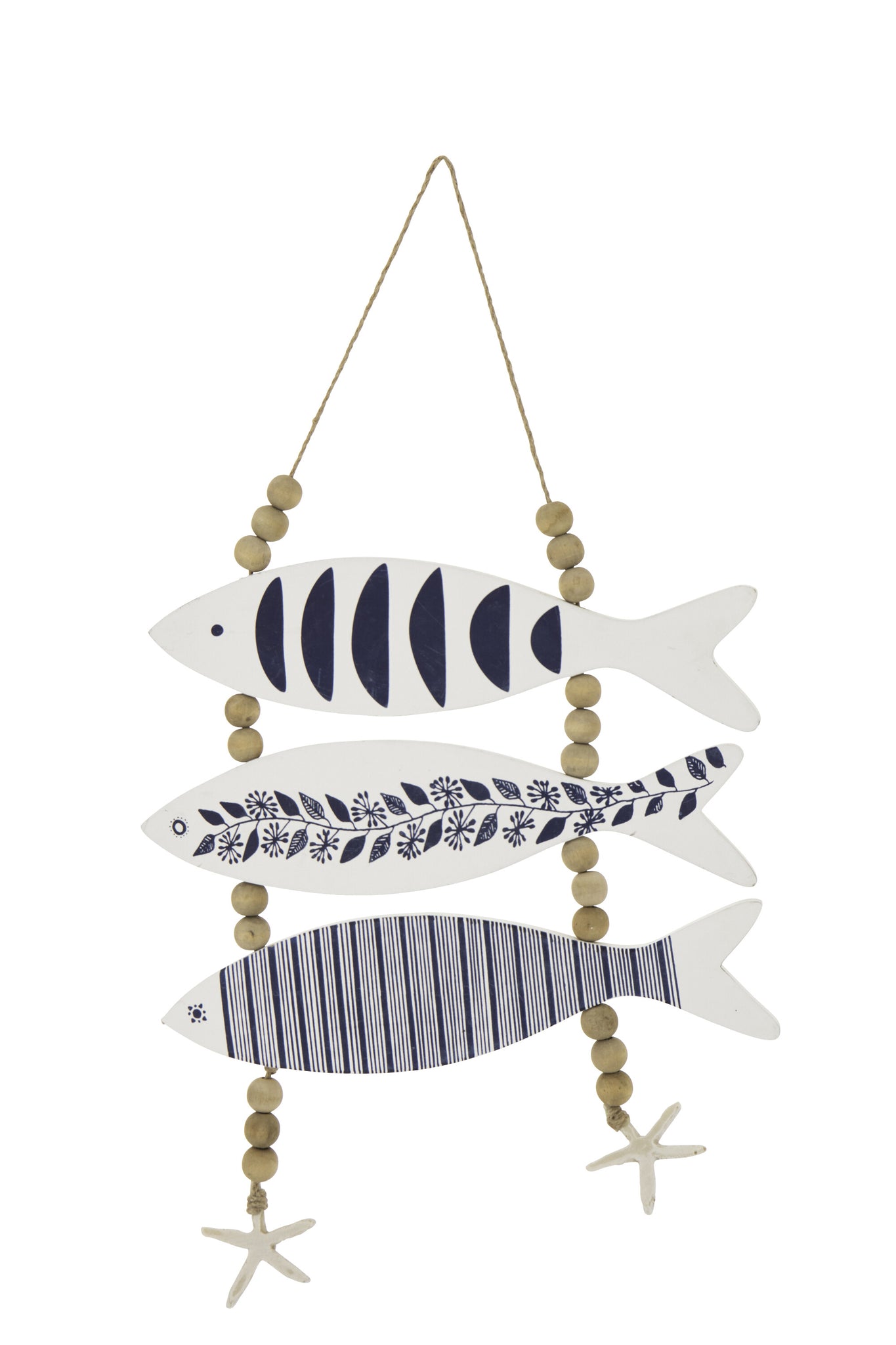Maritime Fischdeko aus MDF und Seil
