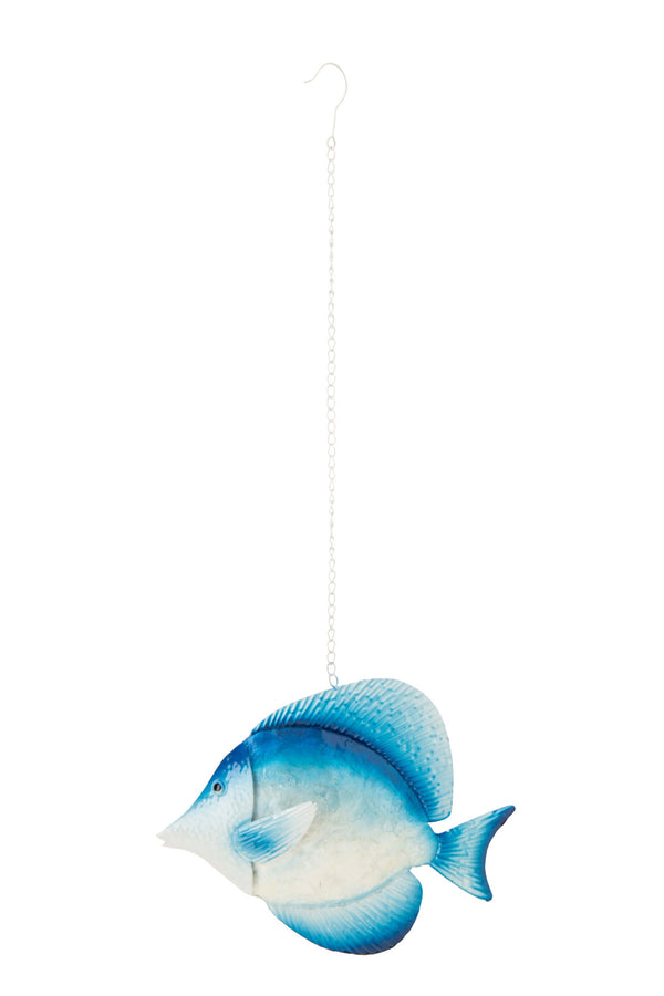 Maritimer Fisch zum Aufhängen, Blau/Weiß