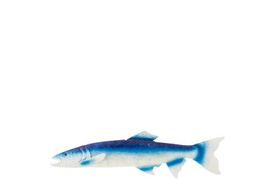 Wanddekoration Fisch, Blau/Weiß