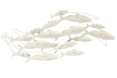 Fischgruppe Wanddeko aus Eisen
