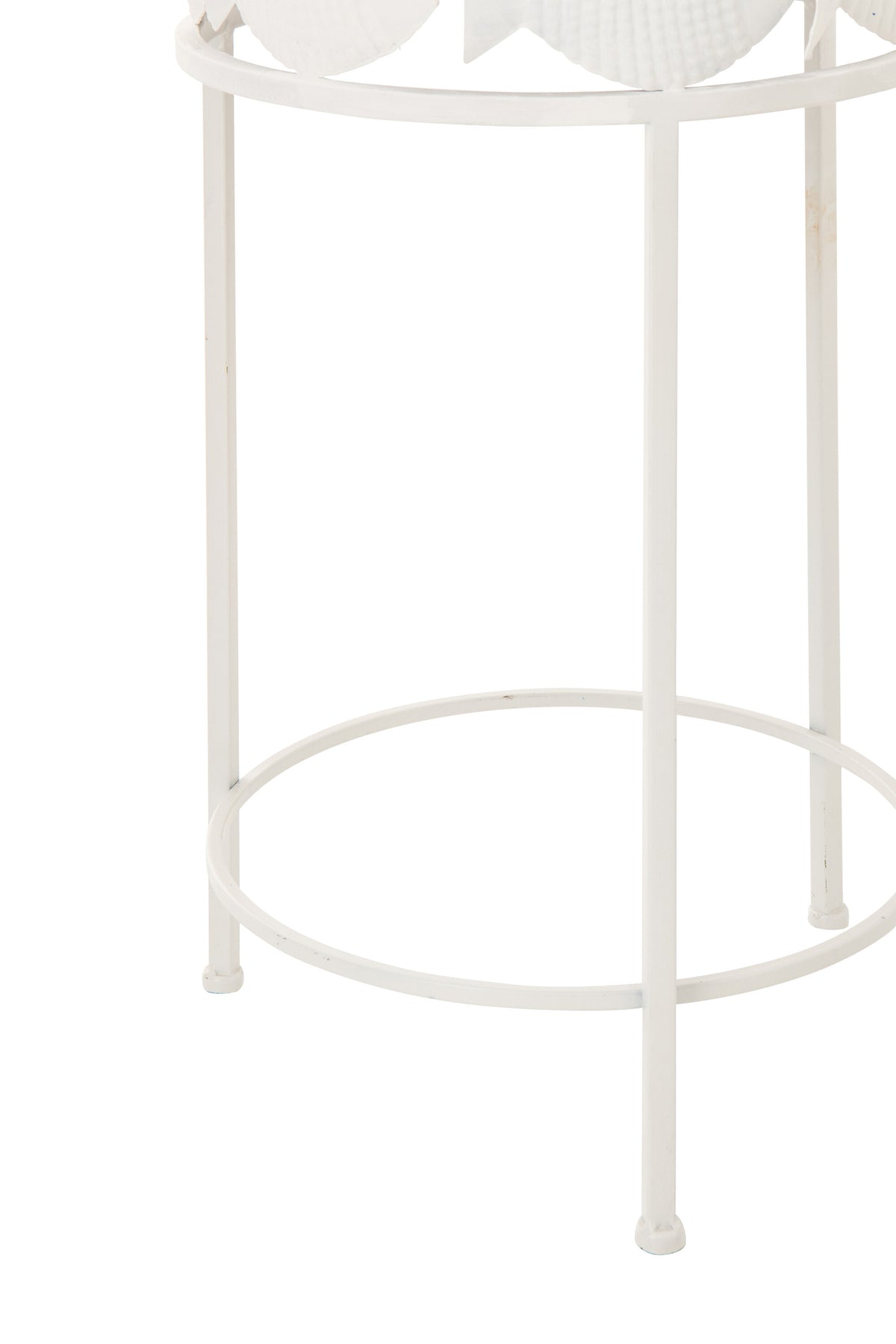 Tables d'appoint gigognes blanches à motif poisson (lot de 2)