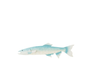 Wanddekoration Fisch, Hellblau/Weiß