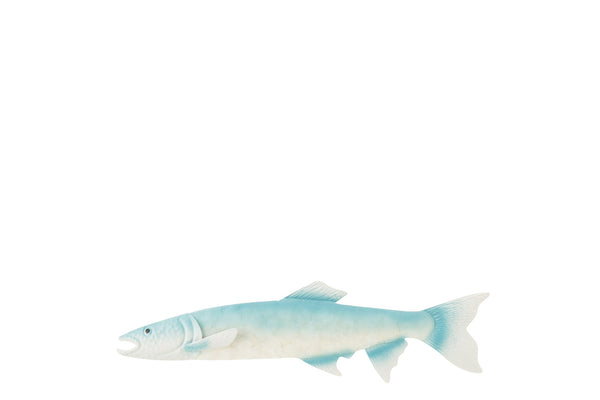 Wanddekoration Fisch, Hellblau/Weiß