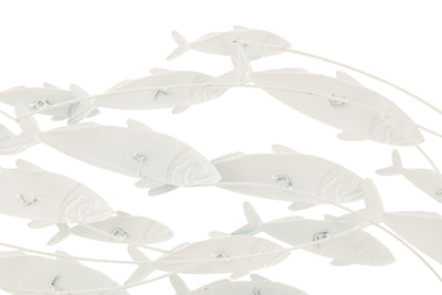 Fischgruppe Wanddeko aus Eisen
