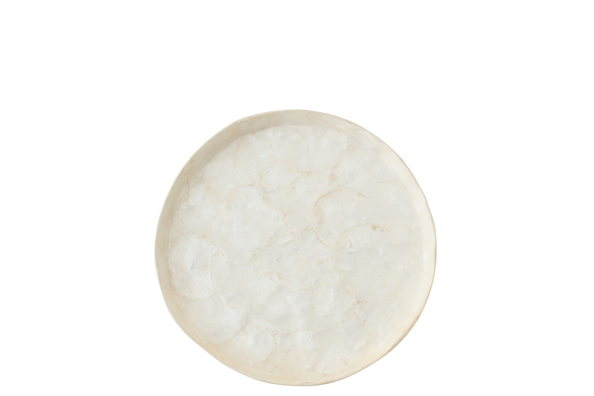 Dekotablett Capiz Weiß (Klein)