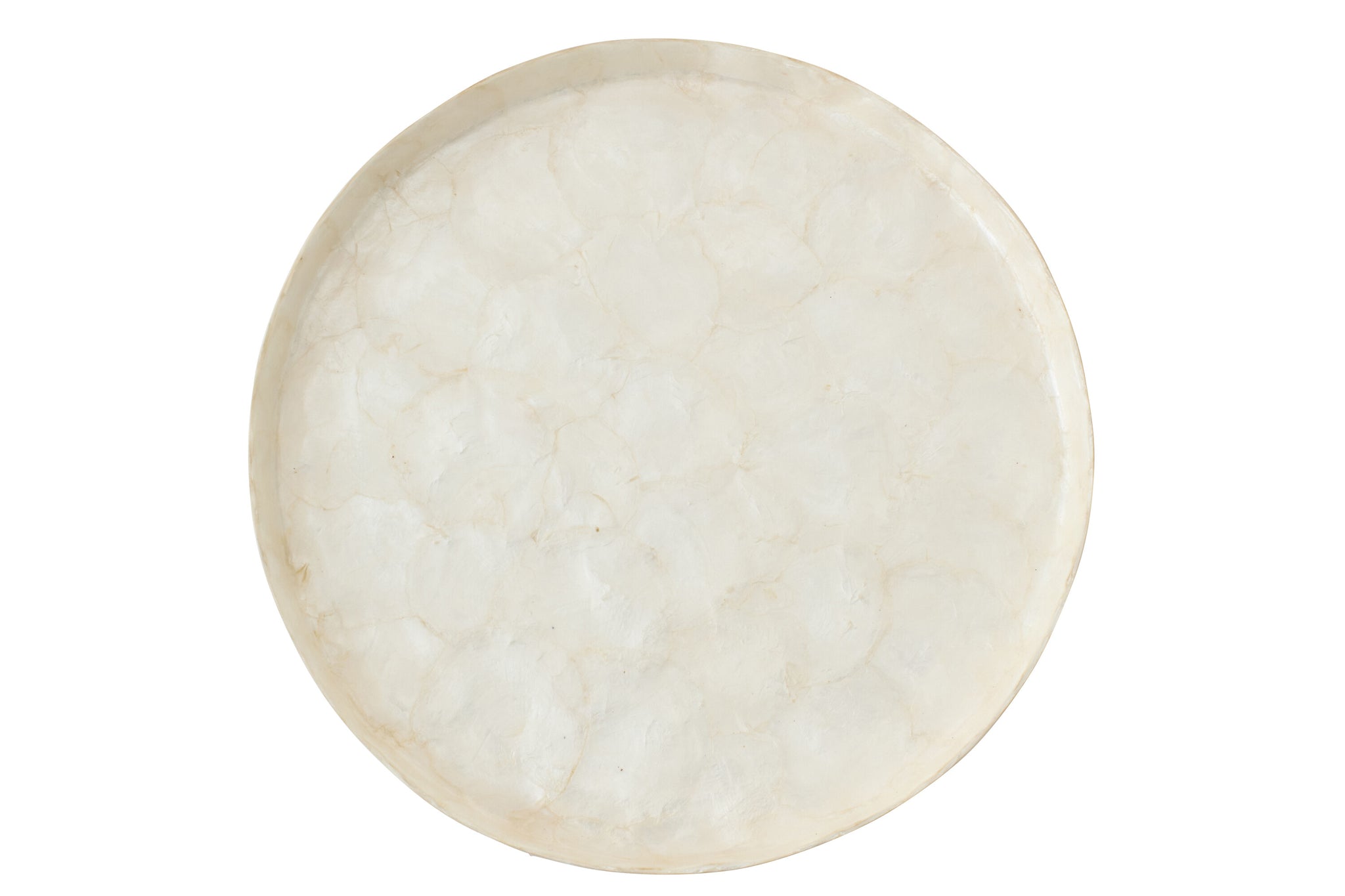 Dekoratives Tablett Capiz – Weiß