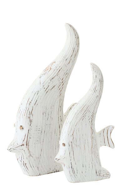 maritime fisch deko holz weiss gross