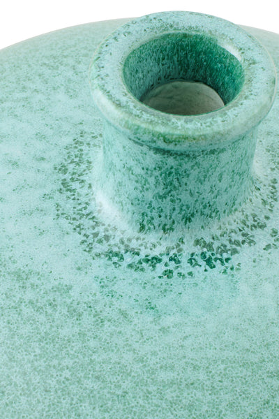 Detail Keramikvase mit sanftem Farbverlauf in Mintgrün