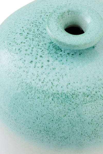 Keramik Bodenvase mintgrün weiß moderne Deko