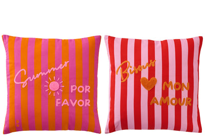sommer kissen rosa orange