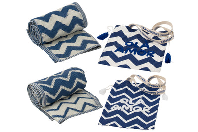 strandmatte outdoor blau weiß