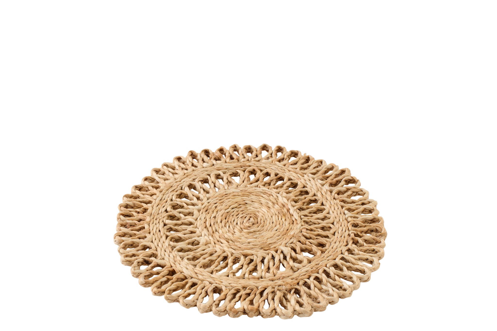 runder jute untersetzer natur