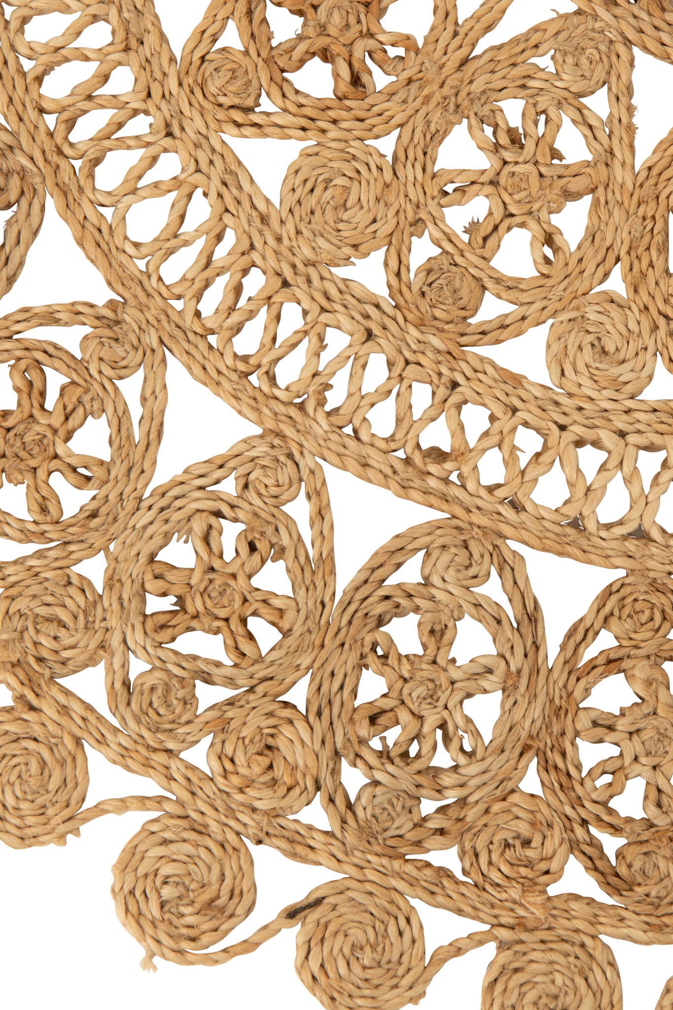 Jute teppich rund natur klein