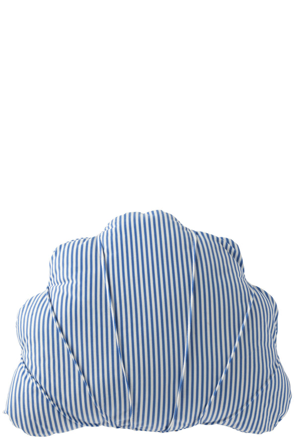 Muschel Dekokissen Blau Weiß gestreift