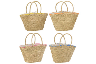 maritime strandtasche aus seegras