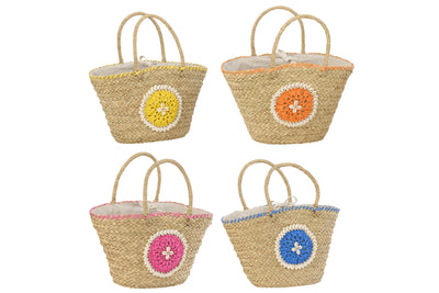 seegras tasche muschel bunt 4er set